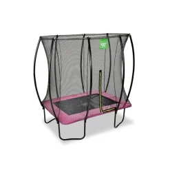 Exit - Cama elástica Silhouette rectangular rosa 153 cm