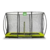 Exit - Cama elástica Silhouette rectangular de suelo verde 214 cm