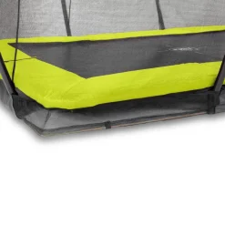 Exit - Cama elástica Silhouette rectangular de suelo verde 214 cm