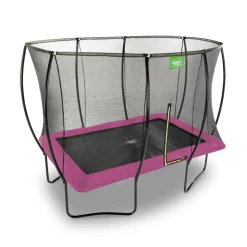 Exit - Cama elástica Silhouette rectangular rosa 244 cm