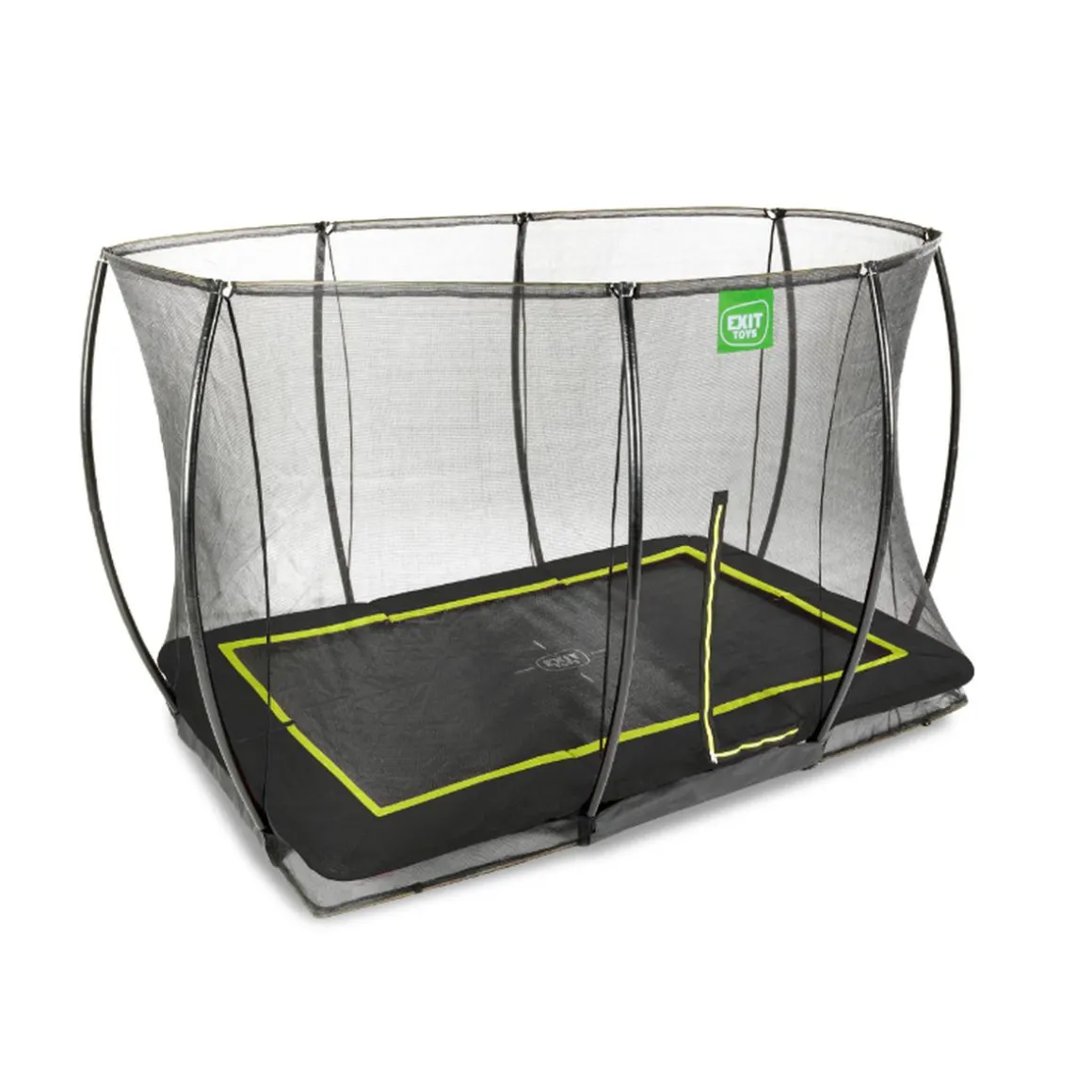 Exit - Cama elástica Silhouette rectangular de suelo 244 cm