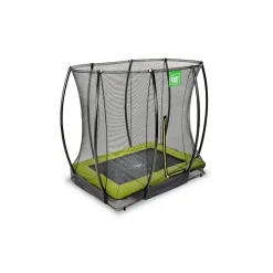 Exit - Cama elástica Silhouette rectangular de suelo verde 153 cm