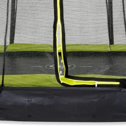 Exit - Cama elástica Silhouette rectangular de suelo verde 153 cm