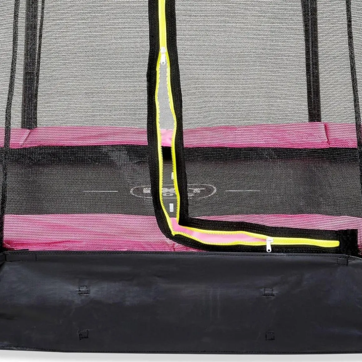 Exit - Cama elástica Silhouette redonda de suelo rosa 427 cm
