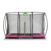 Exit - Cama elástica Silhouette rectangular de suelo rosa 214 cm