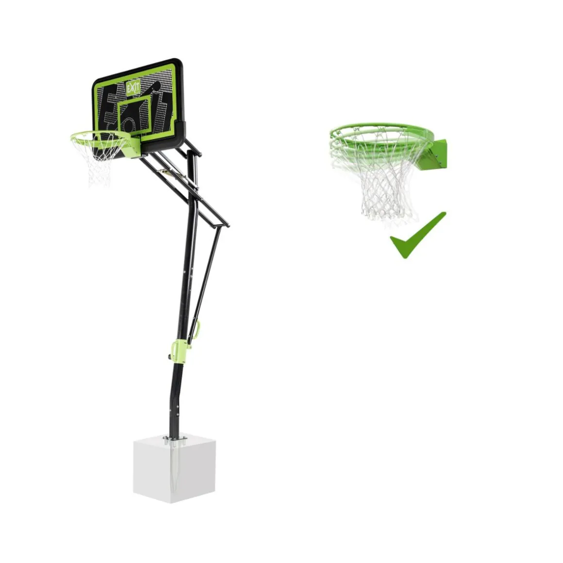Exit - Canasta de baloncesto Galaxy para suelo y aro para mates