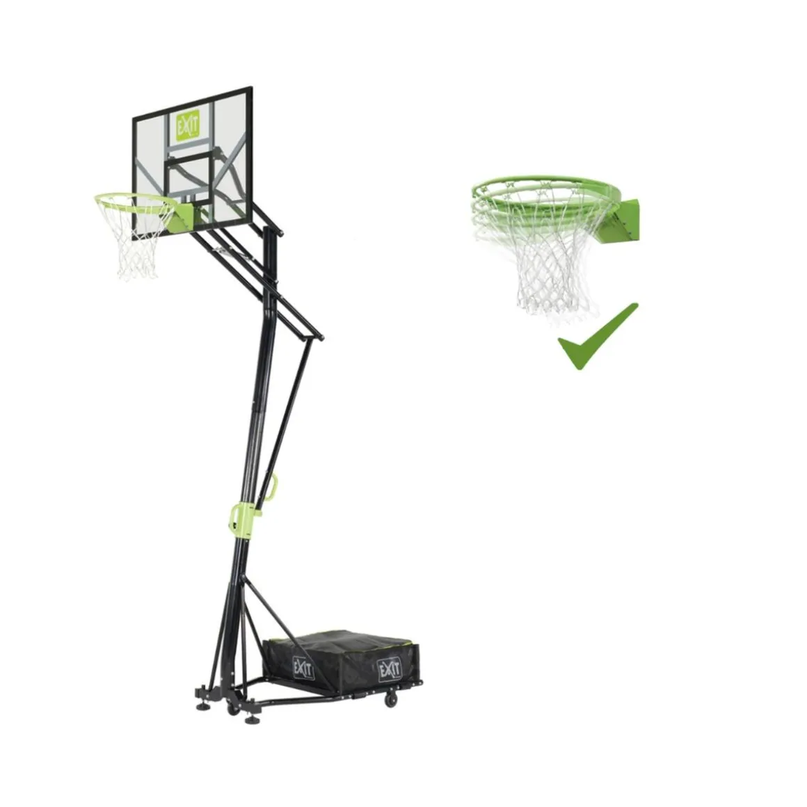 Exit - Canasta de baloncesto con ruedas y aro para mates Galaxy