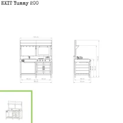 Exit - Cocina de madera de exterior Yummy 200