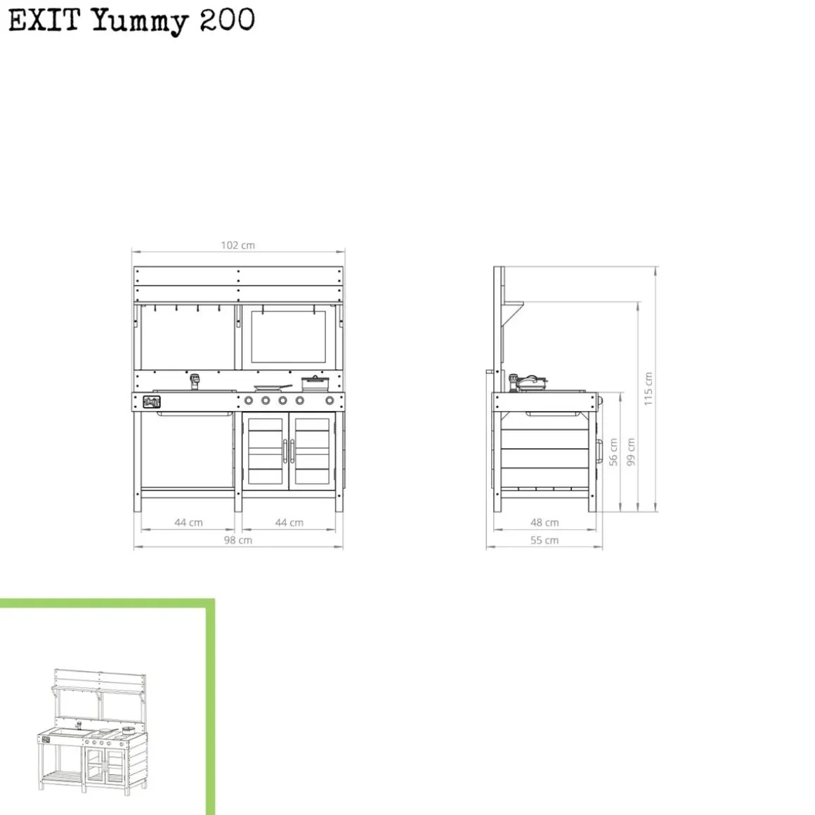 Exit - Cocina de madera de exterior Yummy 200