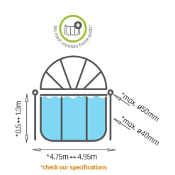 EXIT - Cúpula de piscina redonda 488 cm