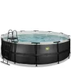 Exit - Piscina Black Leather diámetro 450 x 122 cm con filtro de arena