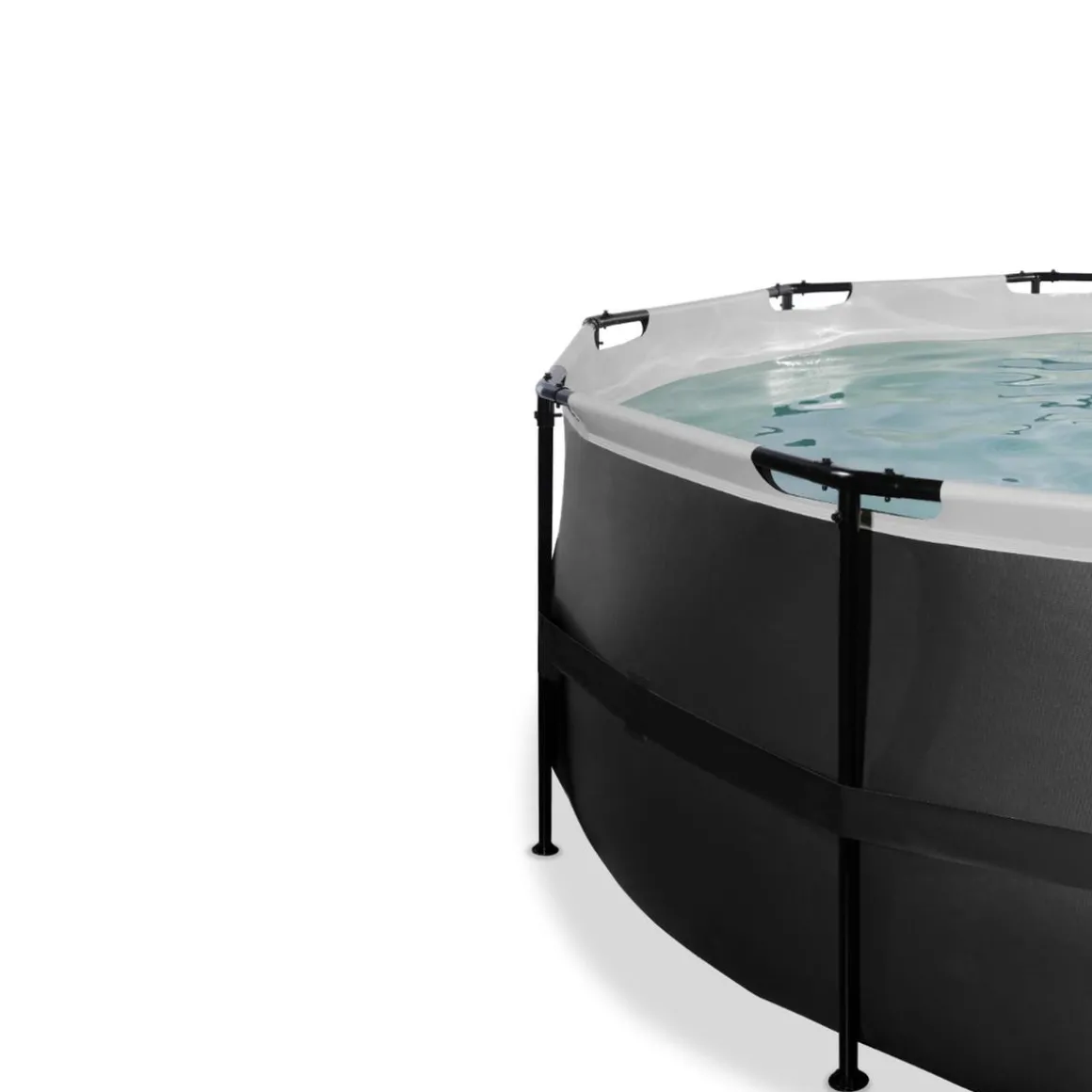 Exit - Piscina Black Leather diámetro 450 x 122 cm con filtro de arena