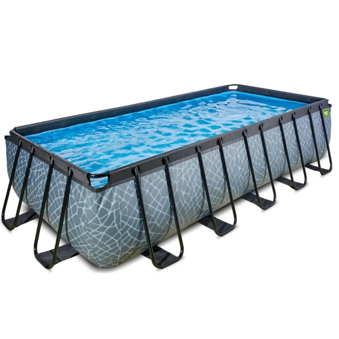 Exit - Piscina Stone gris 540 x 250 x 122 cm con filtro de cartucho