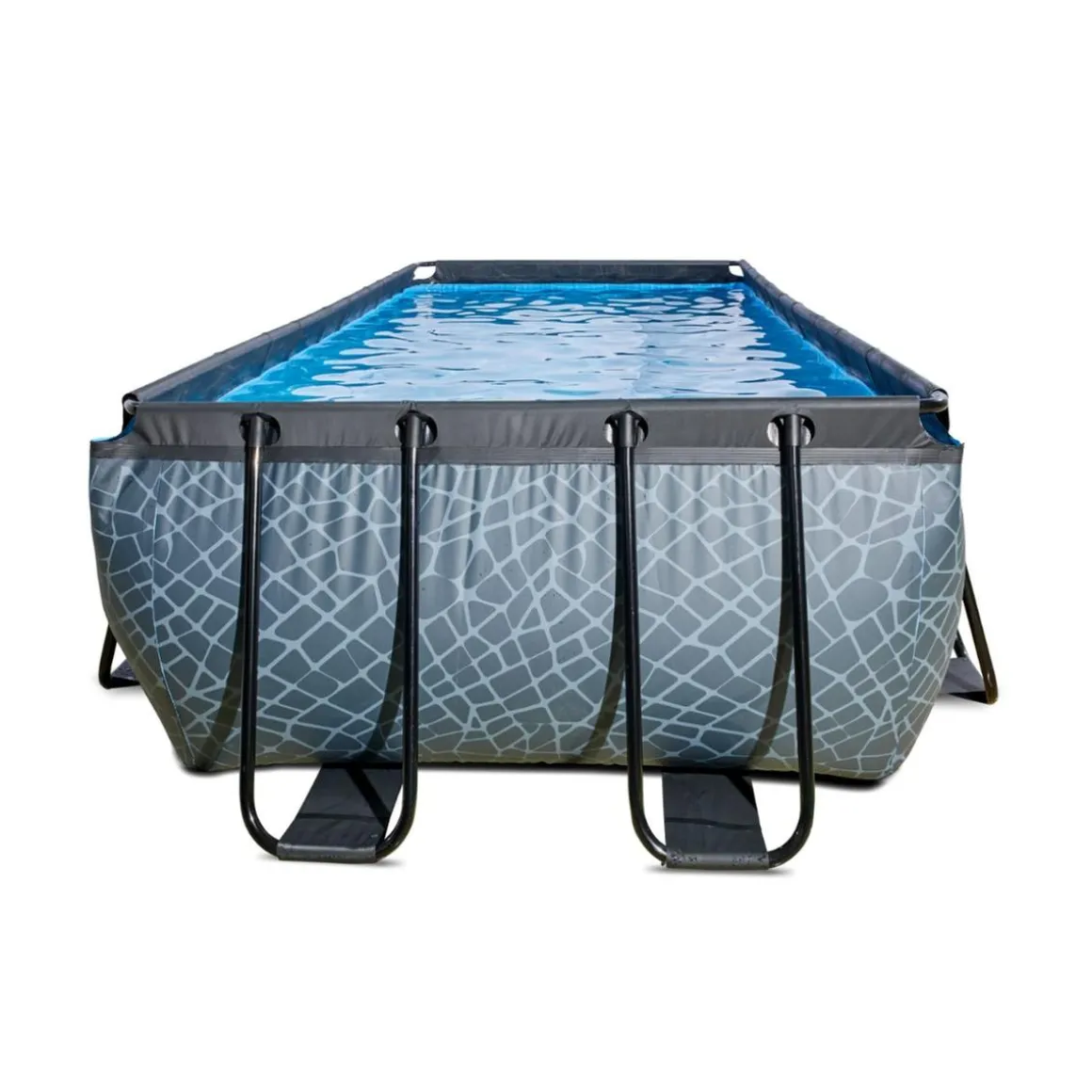 Exit - Piscina Stone gris 540 x 250 x 122 cm con filtro de cartucho