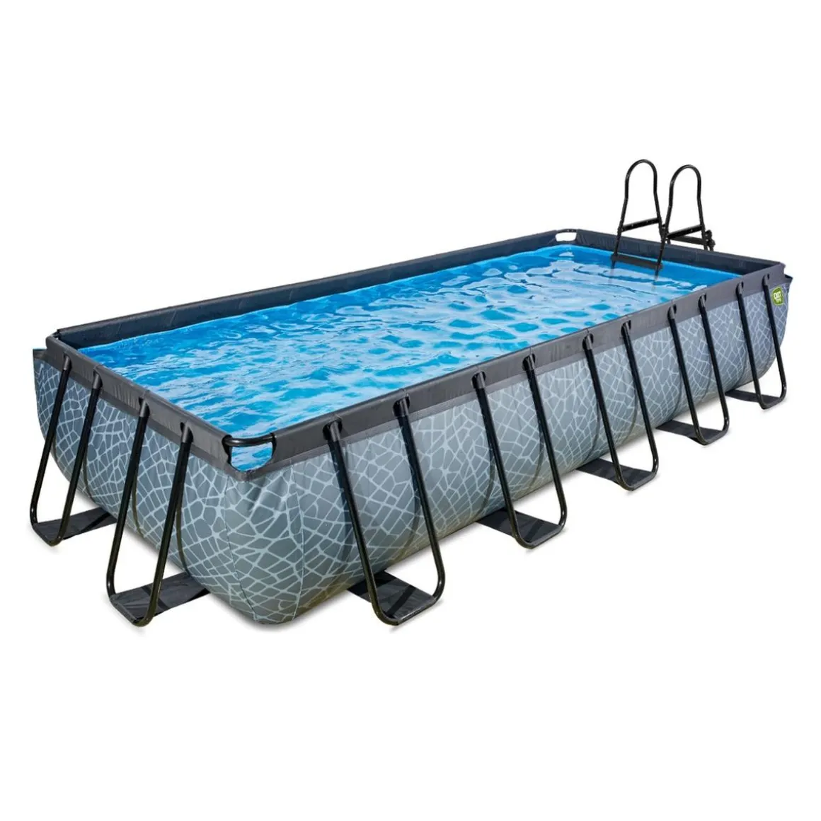 Exit - Piscina Stone gris 540 x 250 x 100 cm con filtro de cartucho