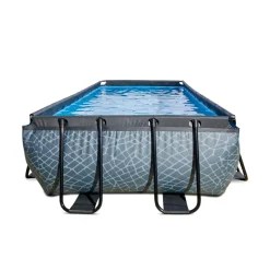 Exit - Piscina Stone gris 540 x 250 x 100 cm con filtro de cartucho