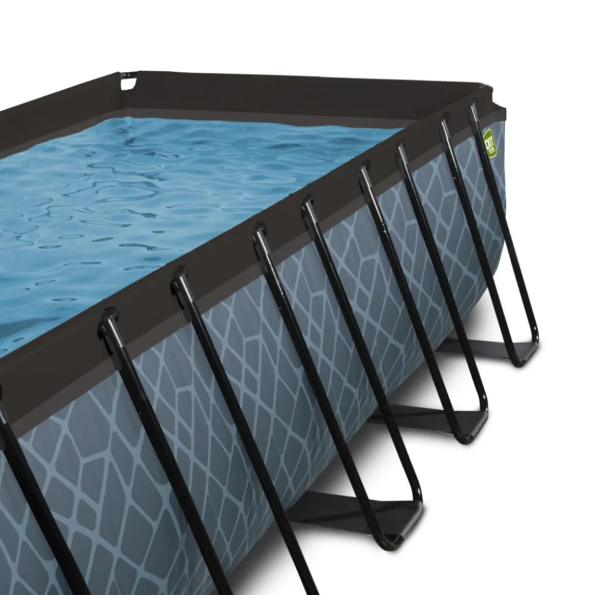 Exit - Piscina Stone gris 540 x 250 x 100 cm con filtro de cartucho
