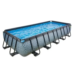 Exit - Piscina Stone gris 540 x 250 x 100 cm con filtro de arena