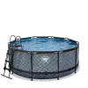 EXIT - Piscina Stone redonda 360 cm con escalera y bomba de filtro
