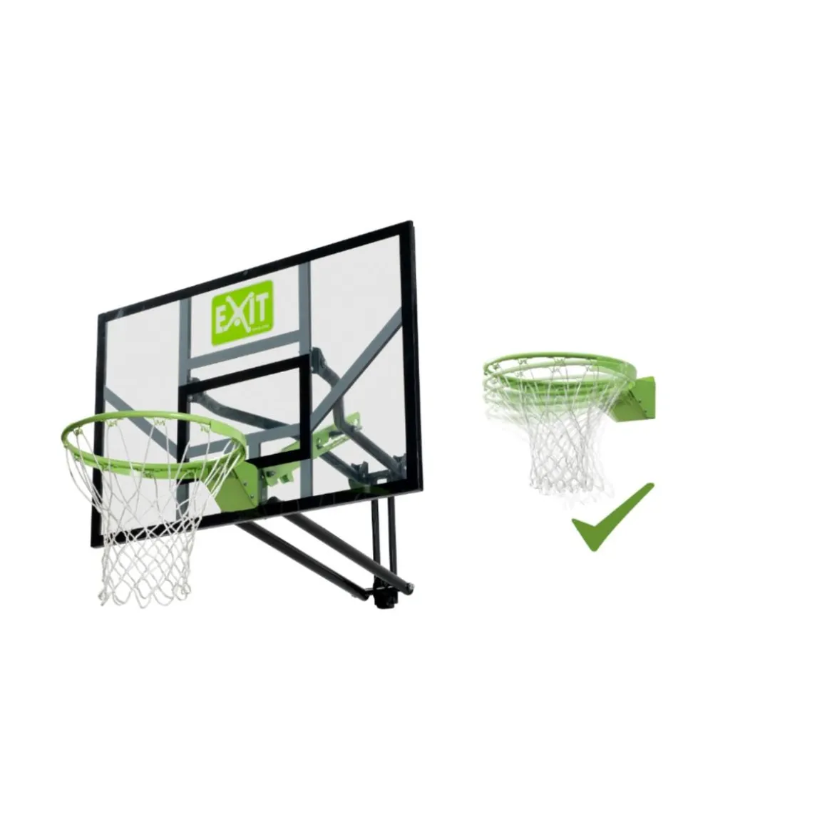 Exit - Tablero de baloncesto Galaxy transparente para pared con aro para mates