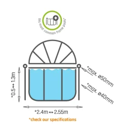 EXIT - Toldo de piscina redonda 244 cm