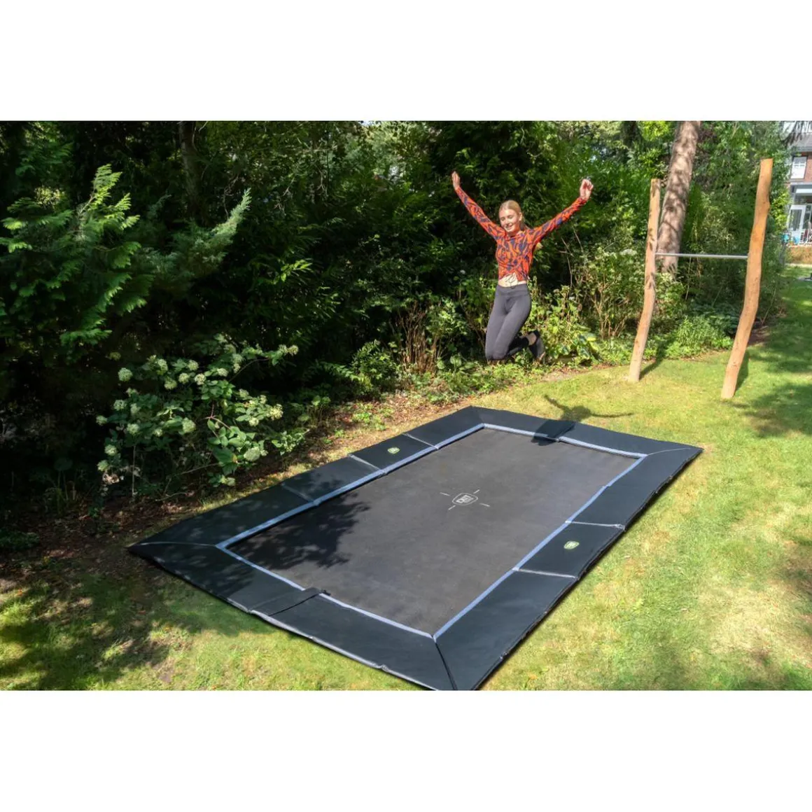 Exit - Trampolín deportivo de suelo Dynamic 305 x 519 cm negro