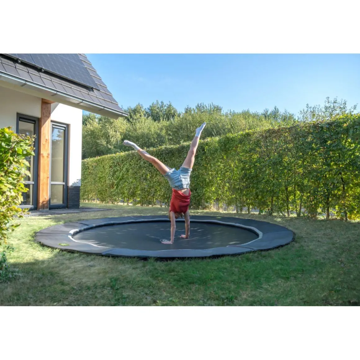 Exit - Trampolín deportivo de suelo Dynamic 366 cm negro