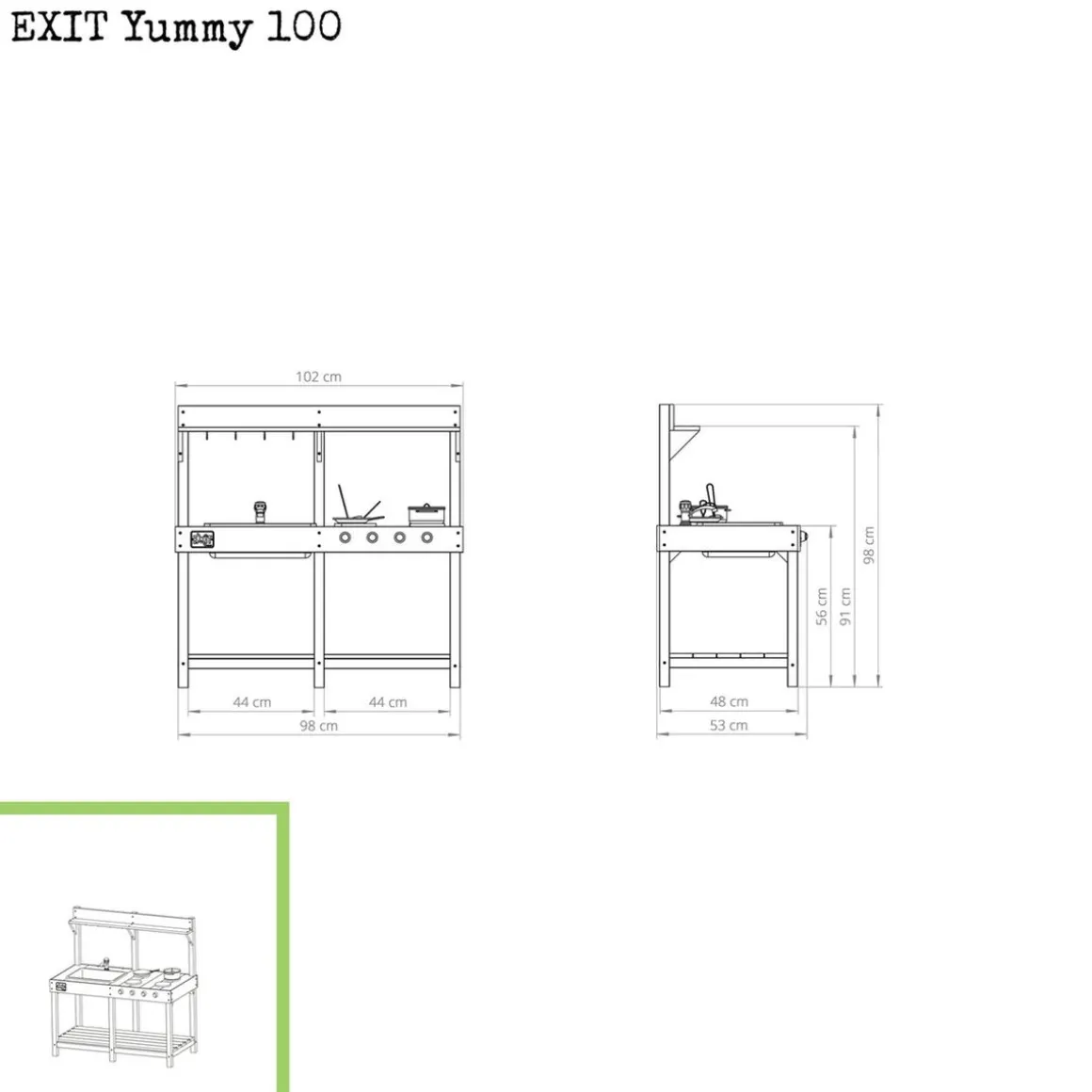 Exit cocina de madera de exterior Yummy 100
