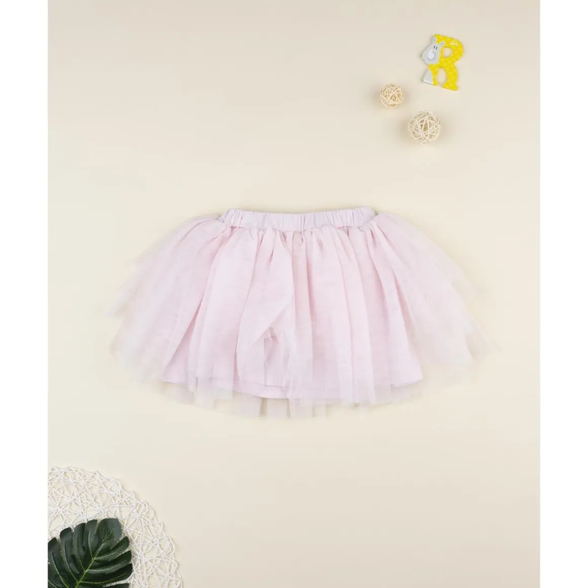 Falda de tul rosa niña