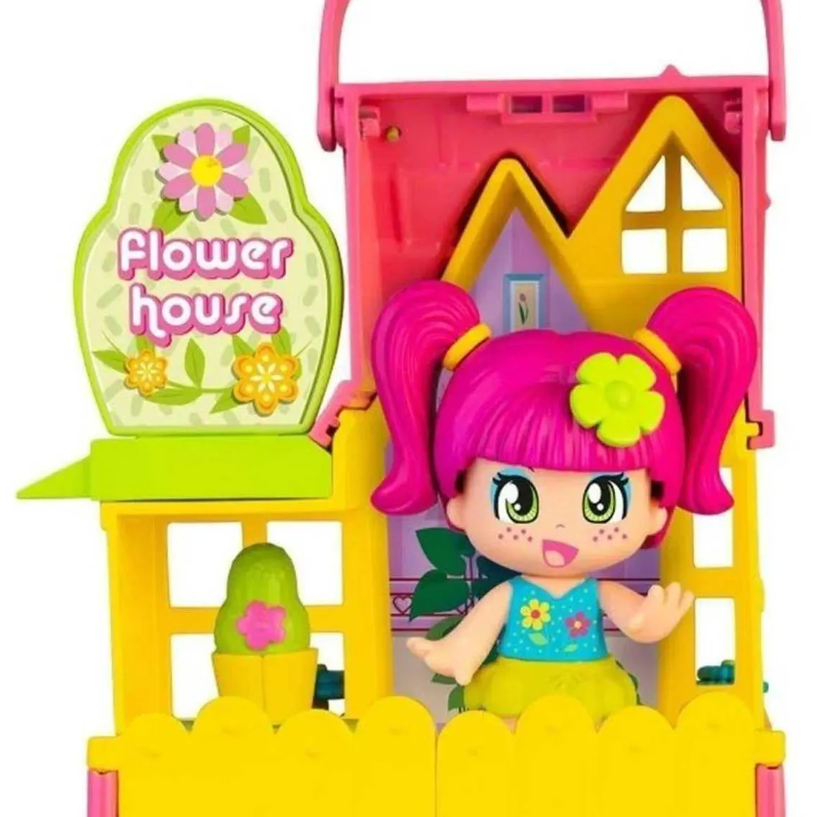 Famosa - Casita de flores plegable con mini muñeca y accesorios ㅤ