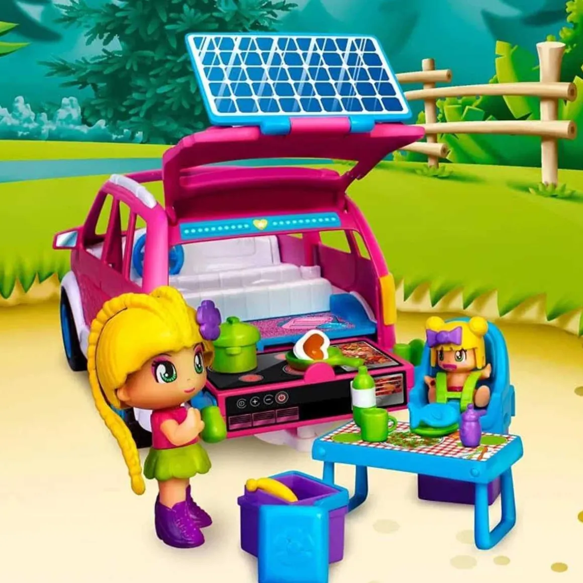 Famosa - Coche de camping Pinypon (Varios modelos) ㅤ