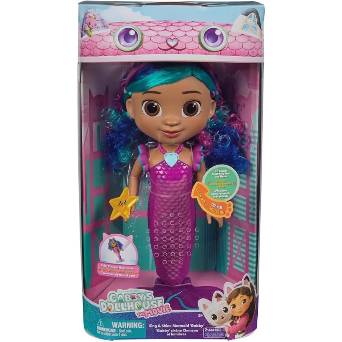 Gabby’s Dollhouse - Muñeca Gabby sirena canta y brilla