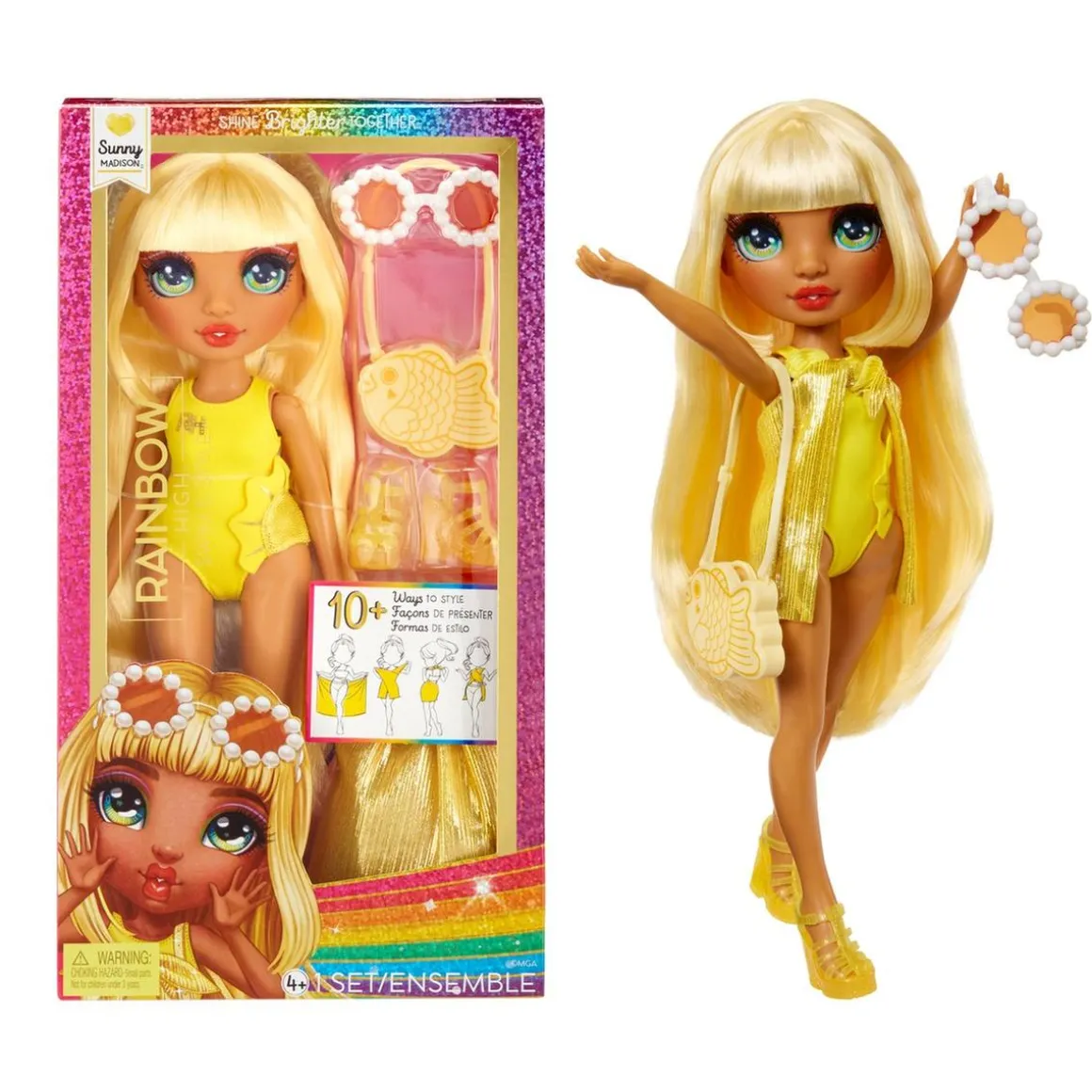 Giochi Preziosi - Rainbow High Swim & Style Sunny Yellow ㅤ