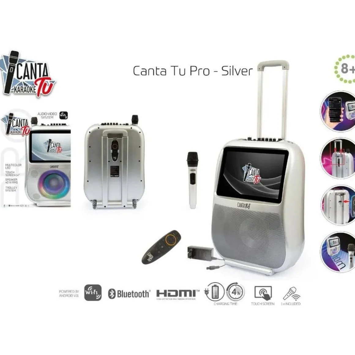 Giochi Preziosi - Sistema de karaoke portátil con micrófono inalámbrico