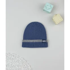 Gorro azul de niño NYC