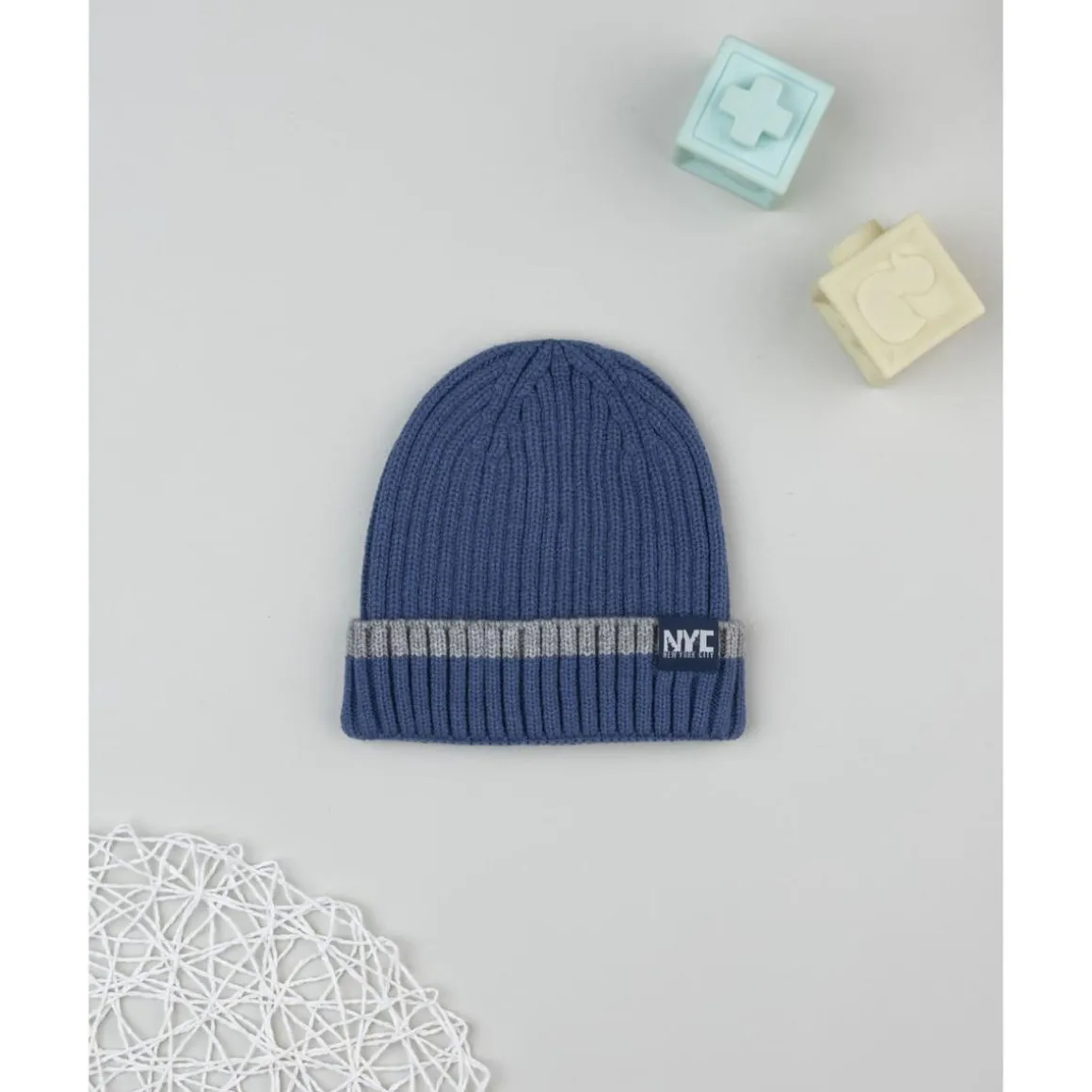 Gorro azul de niño NYC