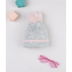 Gorro de punto con pompón Minnie para niña