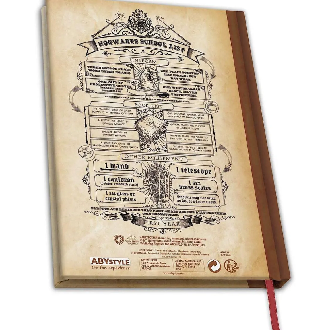 Harry Potter - Cuaderno A5 Hogwarts School - Mágico y Encantador