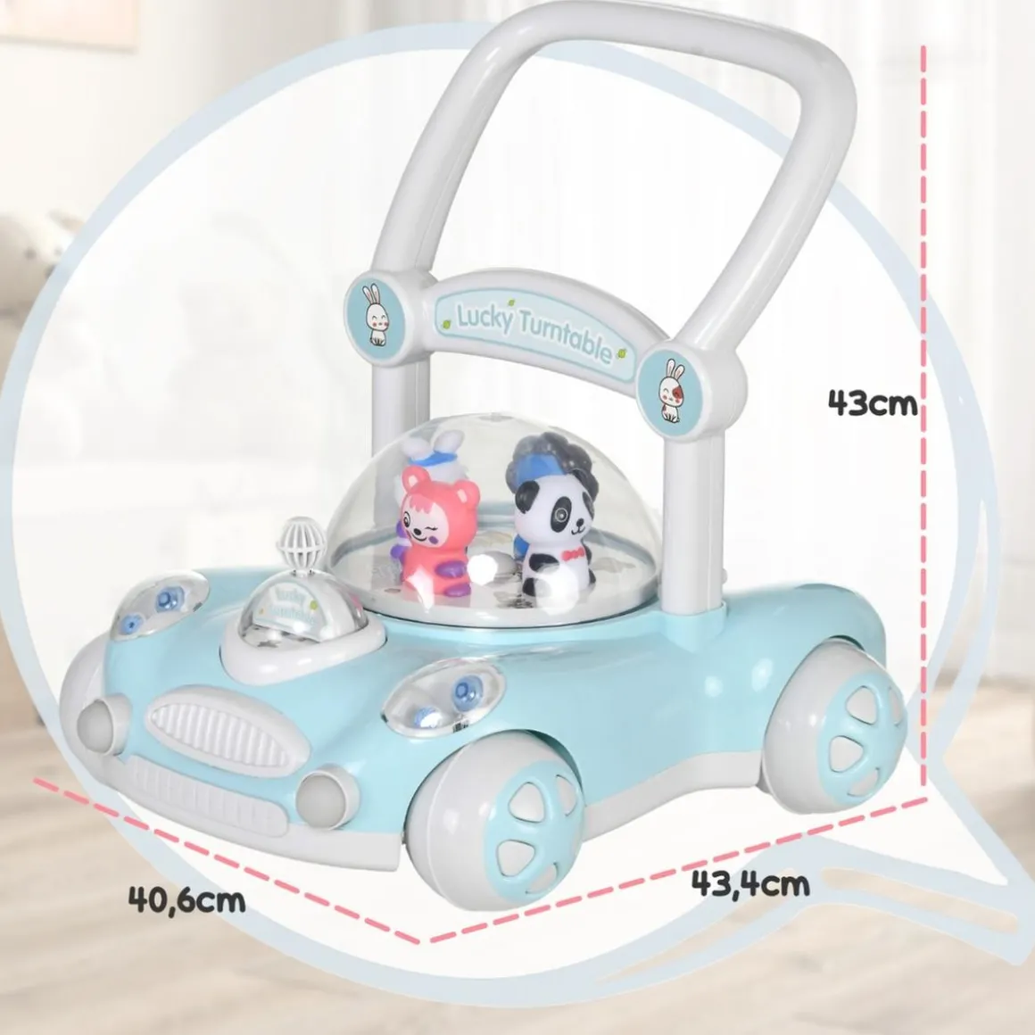 Homcom - Andador Azul para bebés