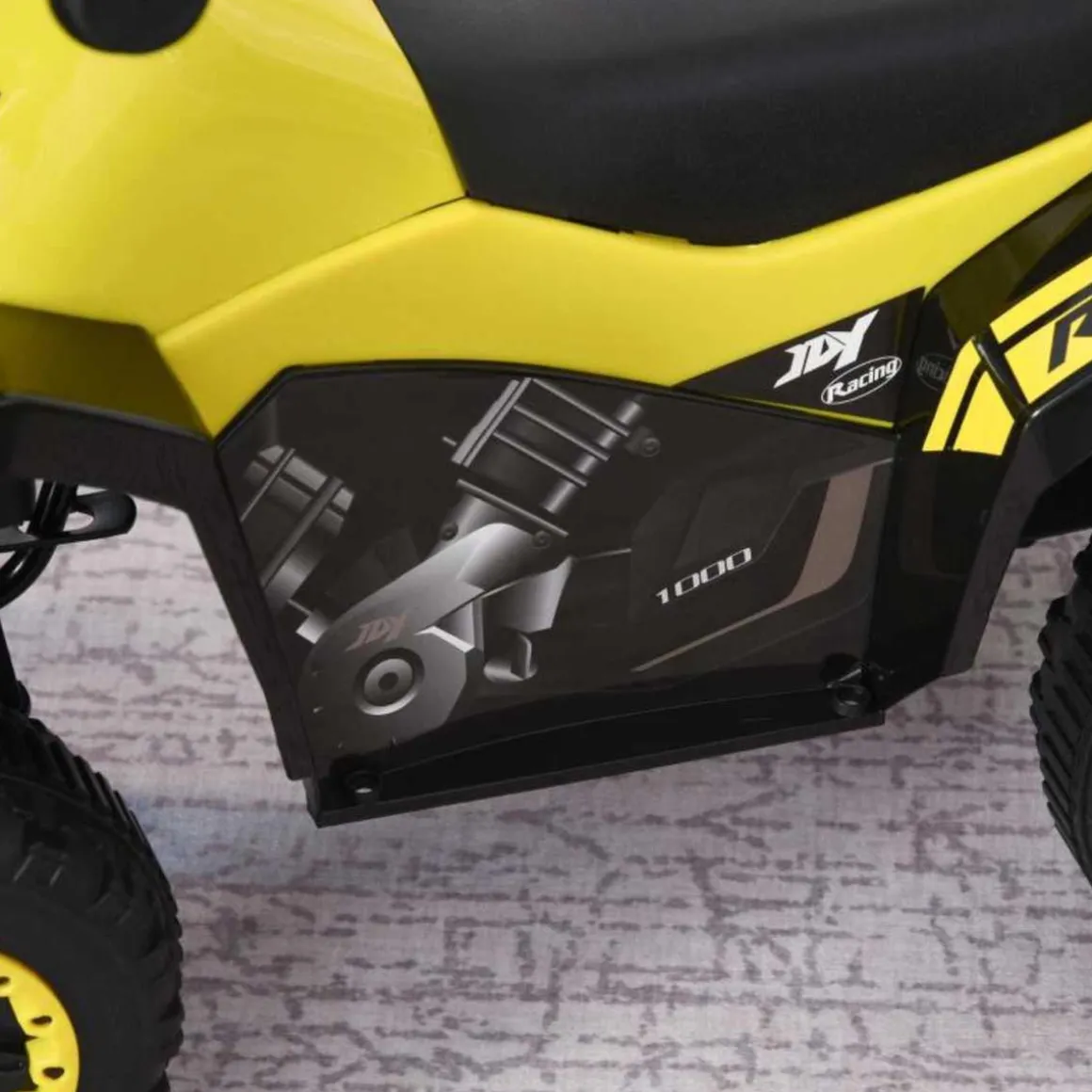 Homcom - Andador Quad Cuatrimoto Amarillo HomCom