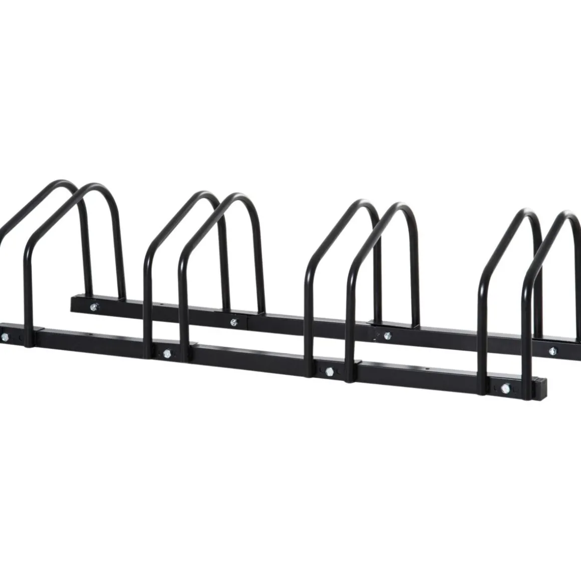 Homcom - Aparcamiento para 4 bicicletas Negro