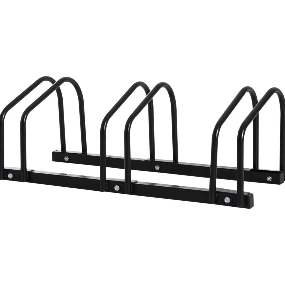 Homcom - Aparcamiento para 3 bicicletas Negro