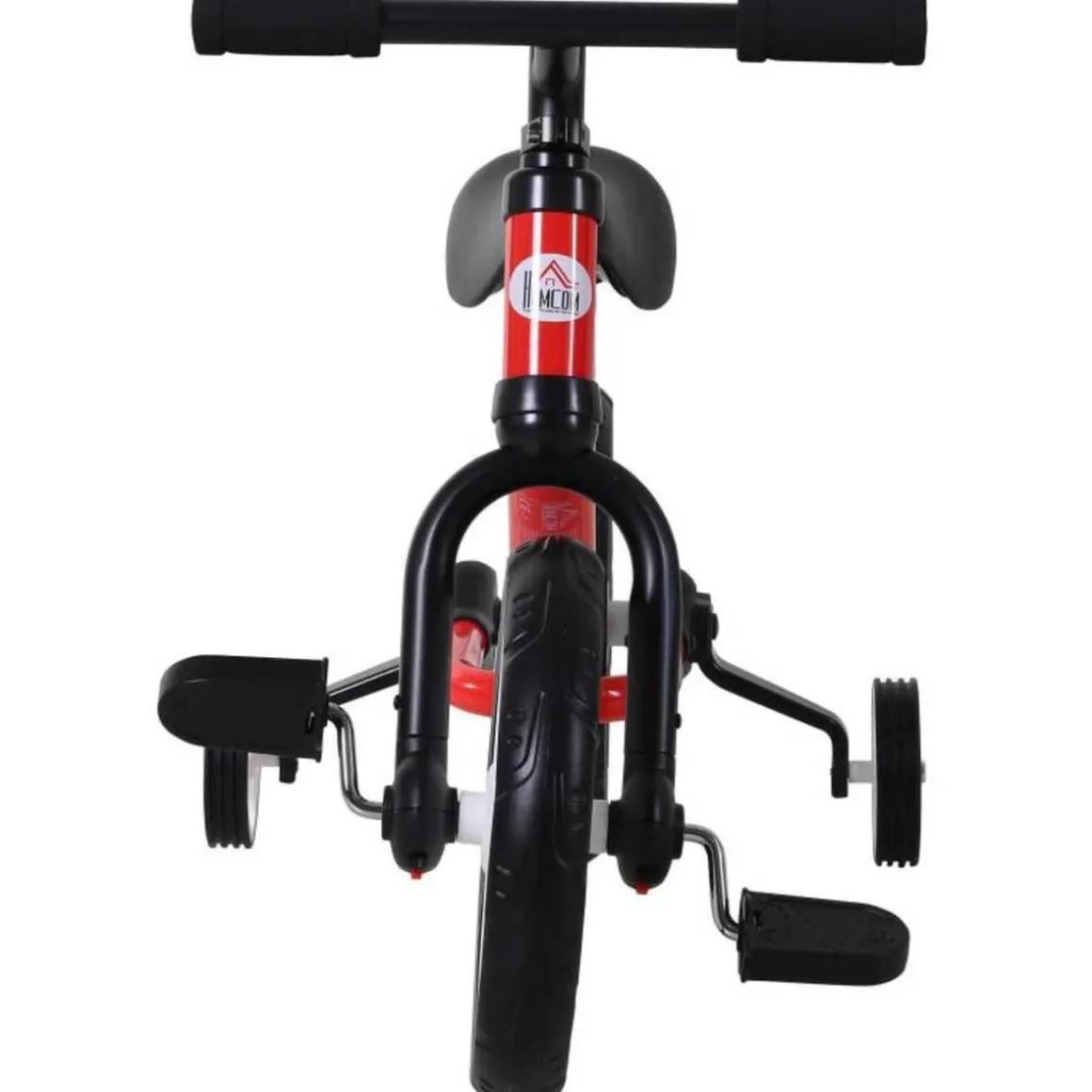 Homcom - Bicicleta de Equilibrio con Pedales Roja HomCom
