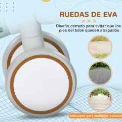 Homcom - Bicicleta equilibrio sin pedales 4 ruedas