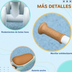 Homcom - Bicicleta equilibrio sin pedales 4 ruedas