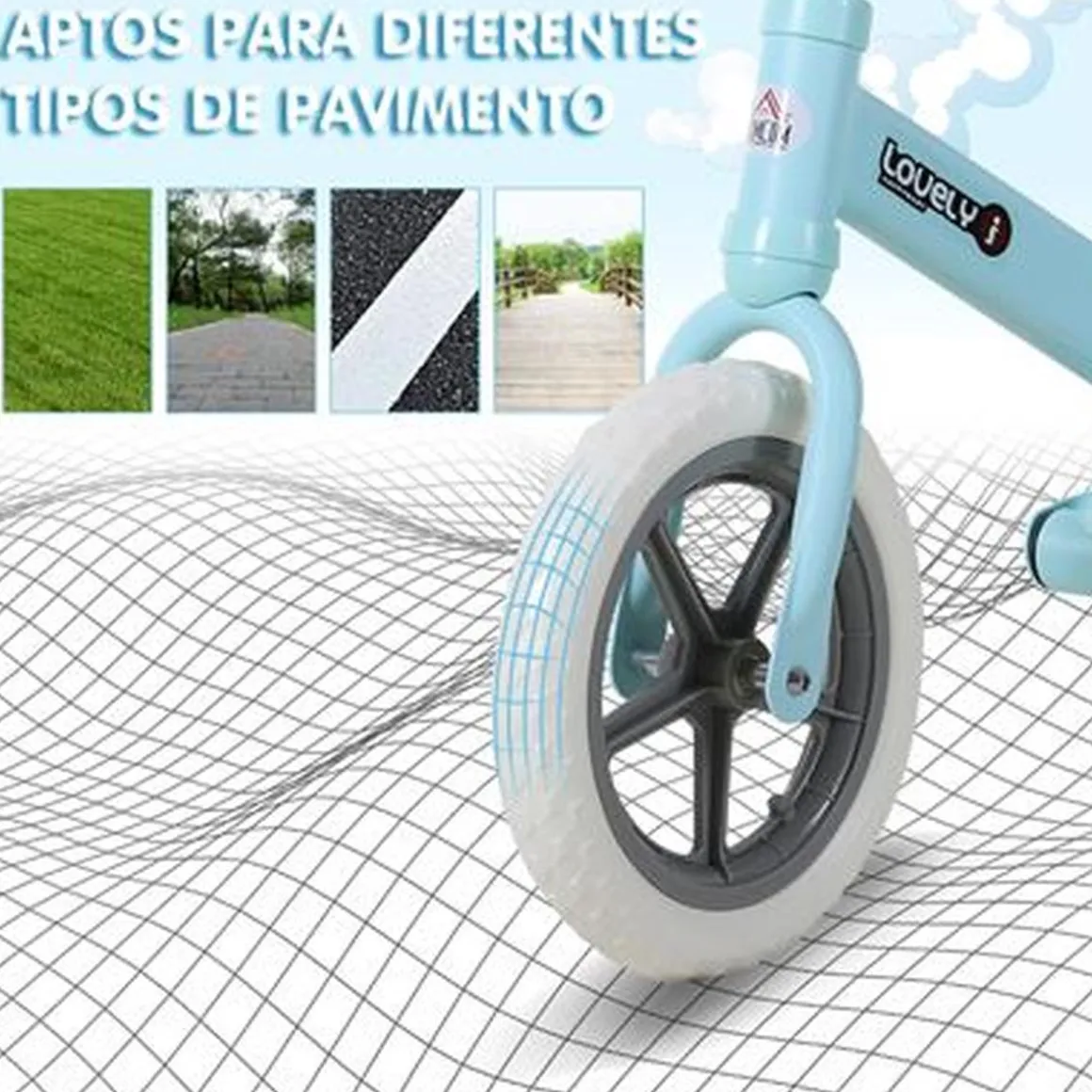 Homcom - Bicicleta sin pedales para niños