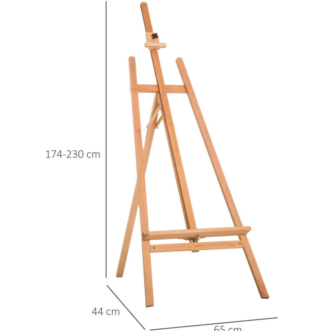 Homcom - Caballete de pintura de madera