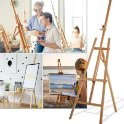 Homcom - Caballete de pintura de madera