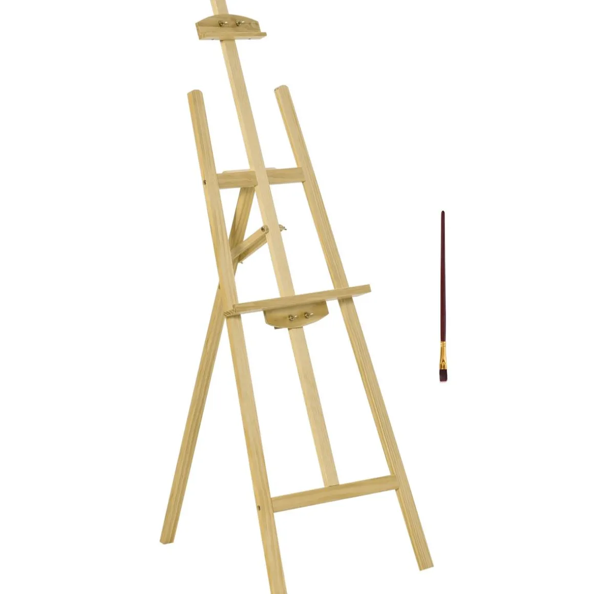Homcom - Caballete de pintura de madera
