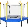 Homcom - Cama elástica con red de seguridad azul